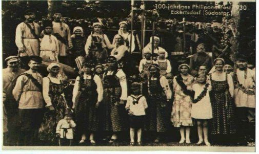 Uroczystoci 100-lecia osiedlenia si filiponw w Wojnowie, 1930 r
